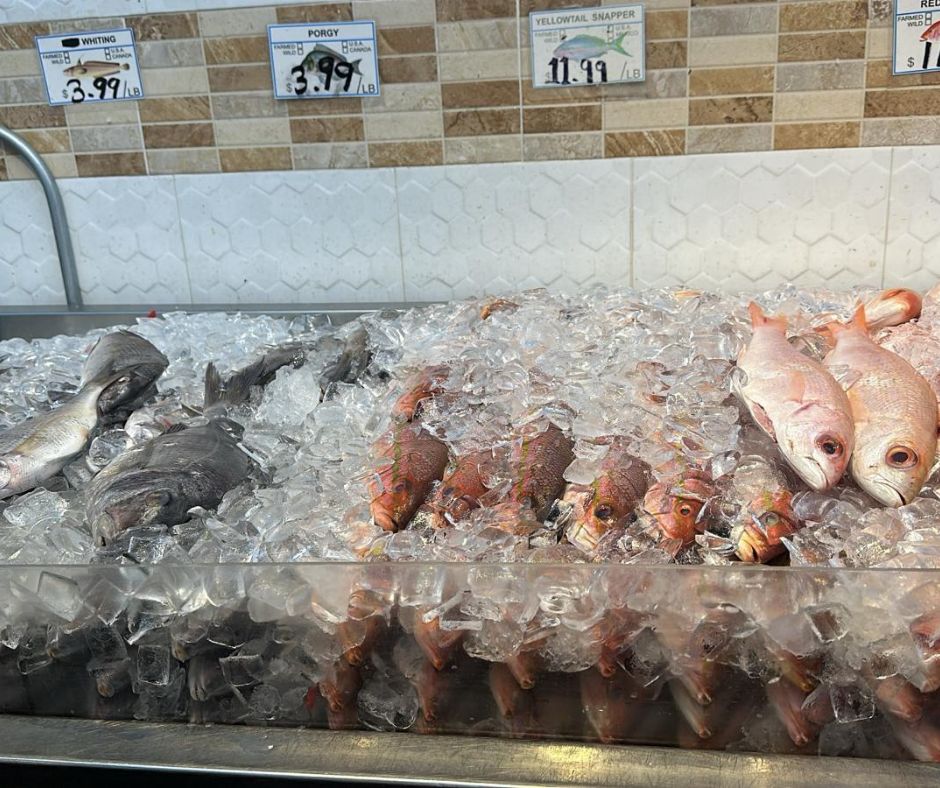 Customer Buying Seafood